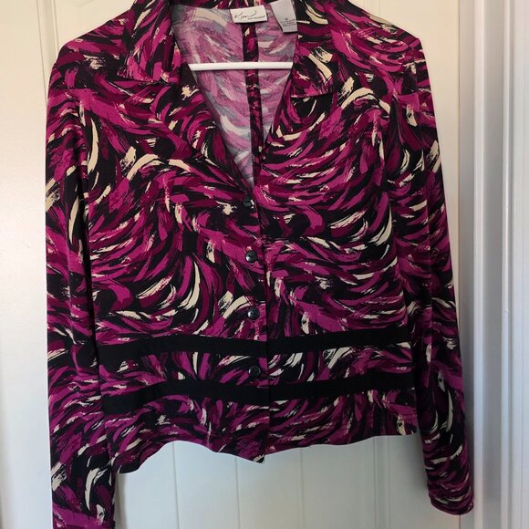 Kim Rogers pink and black shirt - Picture 1 of 4
